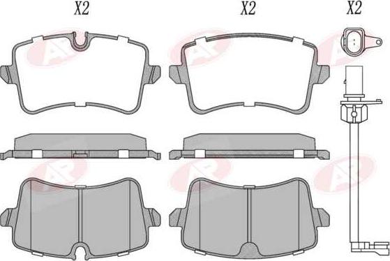 AP-SA 5AP1826B - Тормозные колодки, дисковые, комплект abcparts.ee