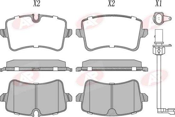 AP-SA 5AP1826C - Тормозные колодки, дисковые, комплект abcparts.ee