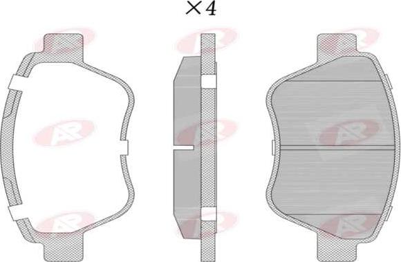 AP-SA 5AP1878 - Тормозные колодки, дисковые, комплект abcparts.ee