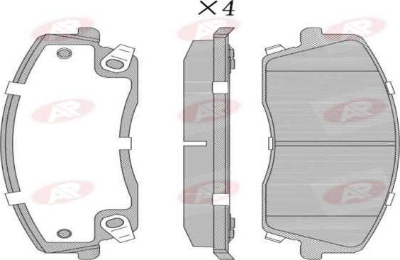 AP-SA 5AP1399 - Тормозные колодки, дисковые, комплект abcparts.ee