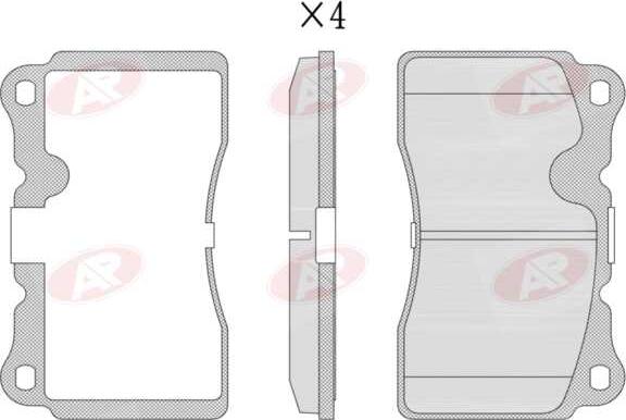 AP-SA 5AP951 - Тормозные колодки, дисковые, комплект abcparts.ee