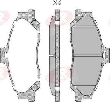 AP-SA 5AP1355 - Тормозные колодки, дисковые, комплект abcparts.ee