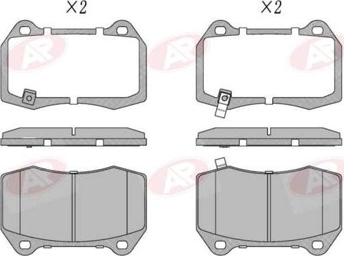AP-SA 5AP1358 - Тормозные колодки, дисковые, комплект abcparts.ee