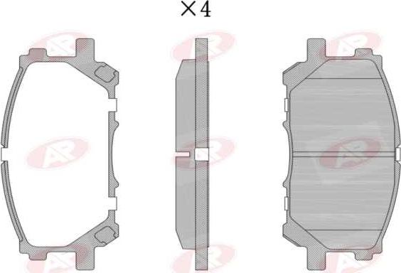 AP-SA 5AP1368 - Тормозные колодки, дисковые, комплект abcparts.ee