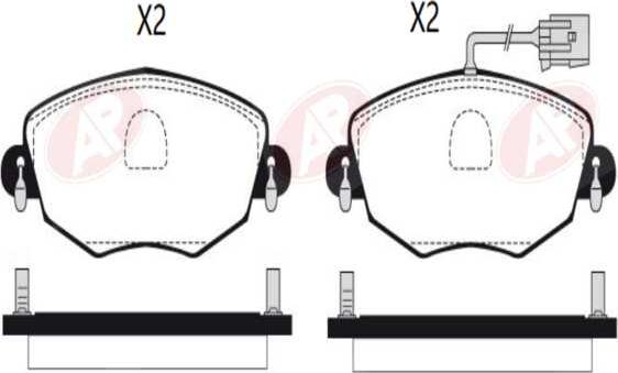 AP-SA 5AP1302 - Тормозные колодки, дисковые, комплект abcparts.ee