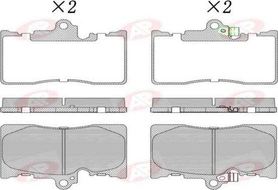 AP-SA 5AP1331 - Тормозные колодки, дисковые, комплект abcparts.ee