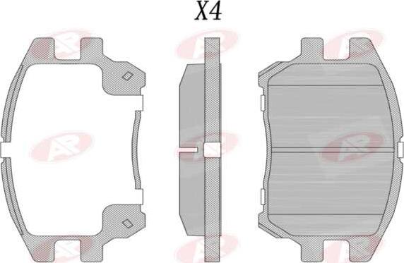 AP-SA 5AP1332 - Тормозные колодки, дисковые, комплект abcparts.ee