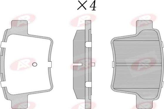 AP-SA 5AP1326 - Тормозные колодки, дисковые, комплект abcparts.ee