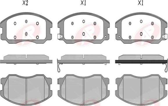 AP-SA 5AP1322 - Тормозные колодки, дисковые, комплект abcparts.ee