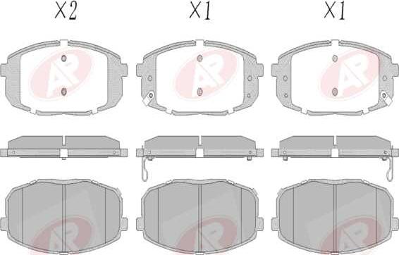 AP-SA 5AP1375 - Тормозные колодки, дисковые, комплект abcparts.ee