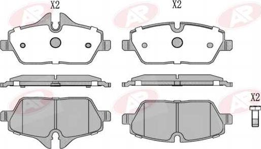 AP-SA 5AP1241 - Тормозные колодки, дисковые, комплект abcparts.ee