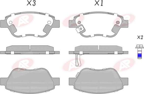 AP-SA 5AP1247 - Тормозные колодки, дисковые, комплект abcparts.ee