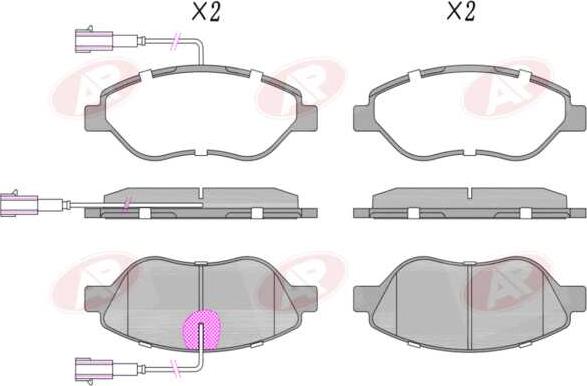 AP-SA 5AP1267 - Тормозные колодки, дисковые, комплект abcparts.ee