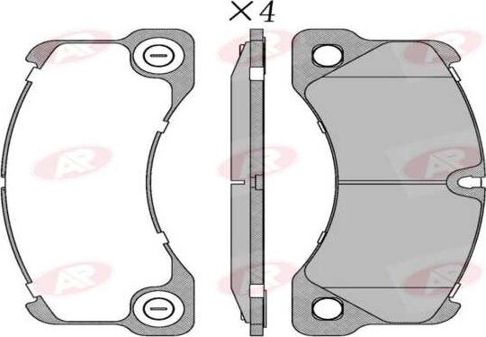AP-SA 5AP1754 - Тормозные колодки, дисковые, комплект abcparts.ee