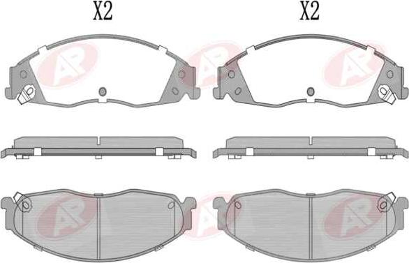 AP-SA 5AP1704 - Тормозные колодки, дисковые, комплект abcparts.ee
