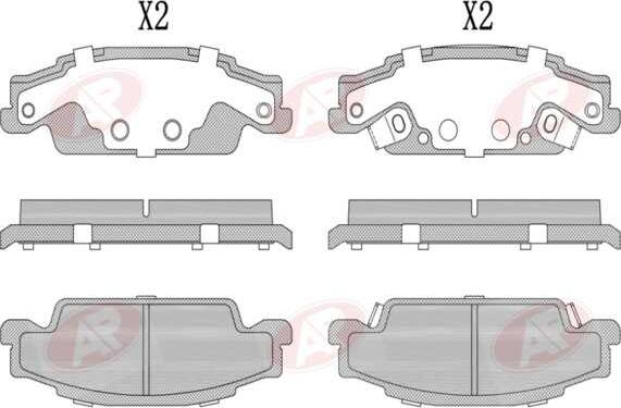 AP-SA 5AP1705 - Тормозные колодки, дисковые, комплект abcparts.ee