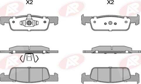 AP-SA 5AP1702 - Тормозные колодки, дисковые, комплект abcparts.ee