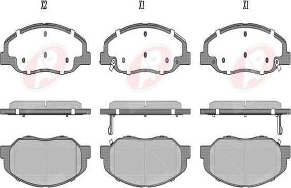 AP-SA 5AP1779 - Тормозные колодки, дисковые, комплект abcparts.ee