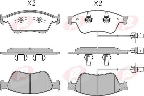 AP-SA 5AP1772 - Тормозные колодки, дисковые, комплект abcparts.ee