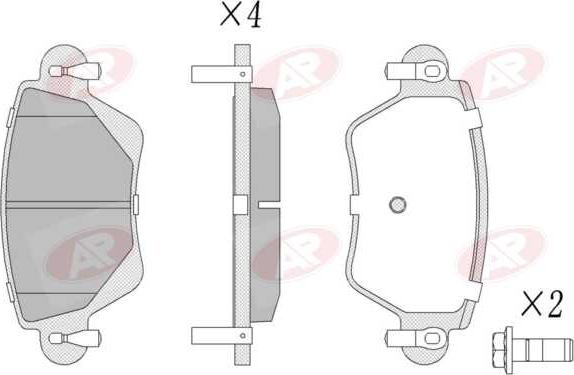 AP-SA 5AP897 - Тормозные колодки, дисковые, комплект abcparts.ee