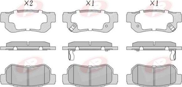 AP-SA 5AP847 - Тормозные колодки, дисковые, комплект abcparts.ee