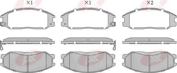 AP-SA 5AP858 - Тормозные колодки, дисковые, комплект abcparts.ee