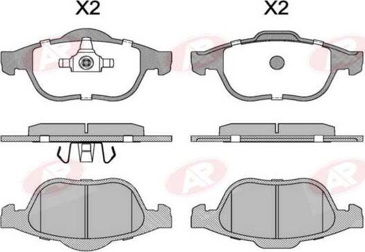 AP-SA 5AP864 - Тормозные колодки, дисковые, комплект abcparts.ee