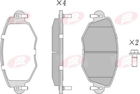 AP-SA 5AP865 - Тормозные колодки, дисковые, комплект abcparts.ee
