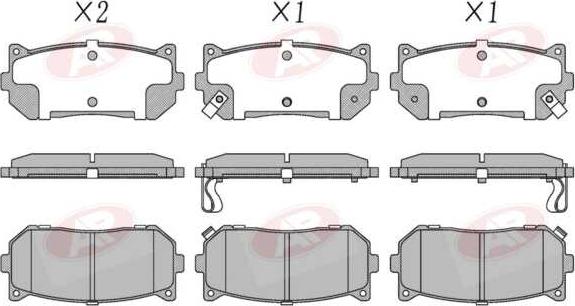AP-SA 5AP808 - Тормозные колодки, дисковые, комплект abcparts.ee