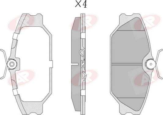 AP-SA 5AP816 - Тормозные колодки, дисковые, комплект abcparts.ee