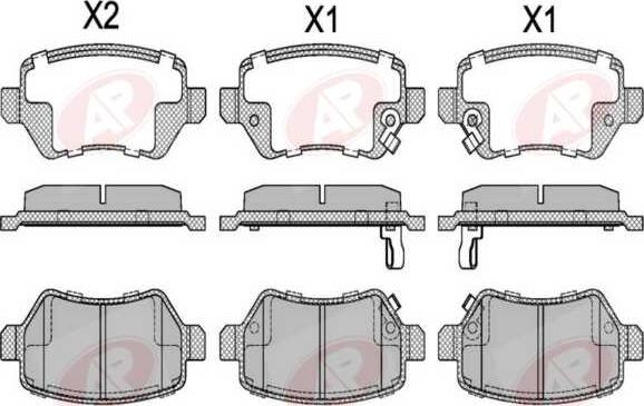 AP-SA 5AP811 - Тормозные колодки, дисковые, комплект abcparts.ee