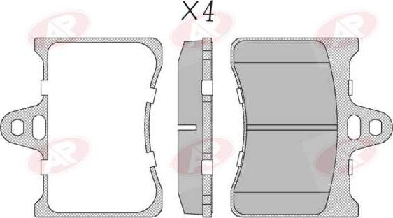 AP-SA 5AP391 - Тормозные колодки, дисковые, комплект abcparts.ee