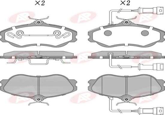 AP-SA 5AP326 - Тормозные колодки, дисковые, комплект abcparts.ee