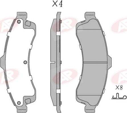 AP-SA 5AP2098 - Тормозные колодки, дисковые, комплект abcparts.ee