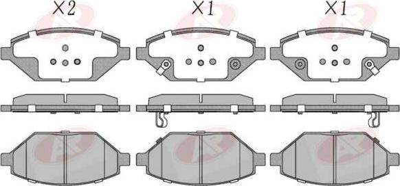 AP-SA 5AP2049 - Тормозные колодки, дисковые, комплект abcparts.ee