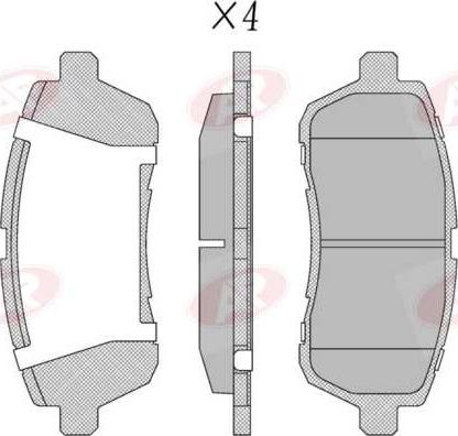 AP-SA 5AP2045 - Тормозные колодки, дисковые, комплект abcparts.ee