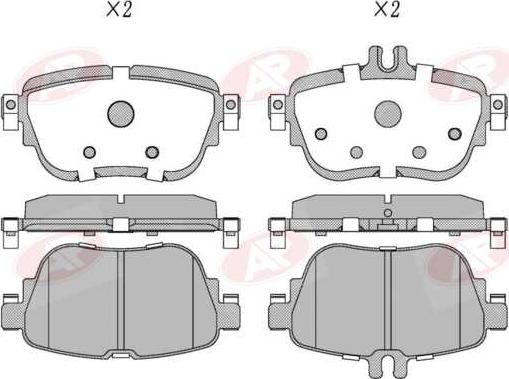 AP-SA 5AP2042 - Тормозные колодки, дисковые, комплект abcparts.ee