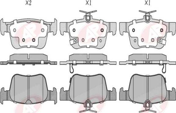 AP-SA 5AP5084 - Тормозные колодки, дисковые, комплект abcparts.ee