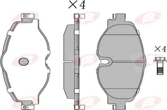 AP-SA 5AP2067 - Тормозные колодки, дисковые, комплект abcparts.ee