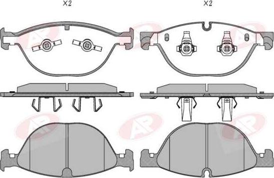 AP-SA 5AP2008 - Тормозные колодки, дисковые, комплект abcparts.ee