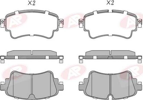 AP-SA 5AP2039 - Тормозные колодки, дисковые, комплект abcparts.ee