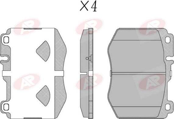 AP-SA 5AP2036 - Тормозные колодки, дисковые, комплект abcparts.ee