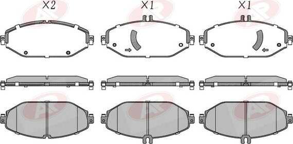 AP-SA 5AP2037 - Тормозные колодки, дисковые, комплект abcparts.ee