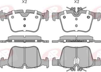 AP-SA 5AP2020 - Тормозные колодки, дисковые, комплект abcparts.ee