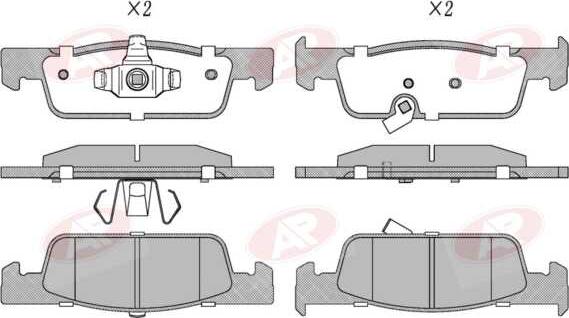 AP-SA 5AP2023 - Тормозные колодки, дисковые, комплект abcparts.ee
