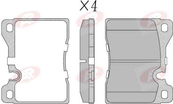 AP-SA 5AP207 - Тормозные колодки, дисковые, комплект abcparts.ee