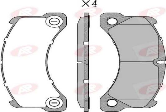 AP-SA 5AP2153 - Тормозные колодки, дисковые, комплект abcparts.ee