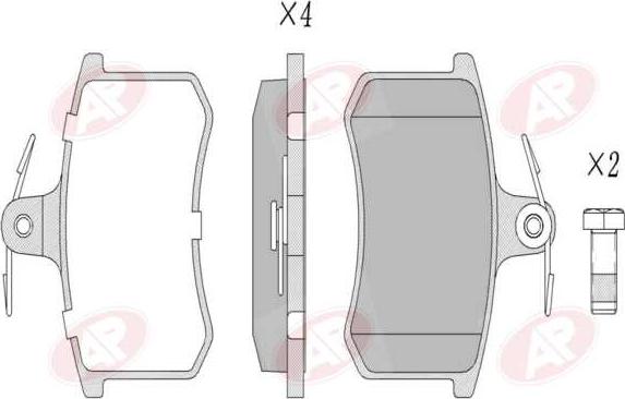 AP-SA 5AP215 - Тормозные колодки, дисковые, комплект abcparts.ee
