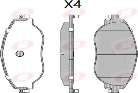 AP-SA 5AP2163 - Тормозные колодки, дисковые, комплект abcparts.ee