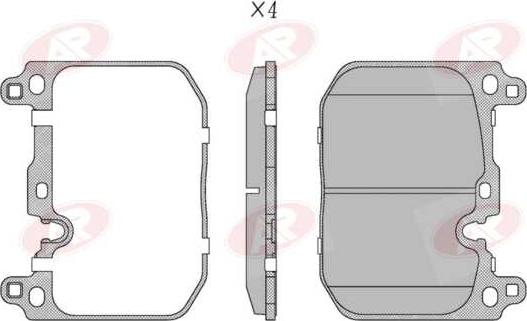 AP-SA 5AP2116 - Тормозные колодки, дисковые, комплект abcparts.ee